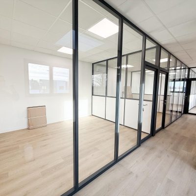 Cloison amovible vitrée